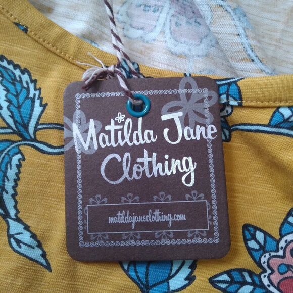 Matilda Jane A Place in the Sun Yellow Floral Pattern Dress Women's Size Medium - Picture 12 of 12